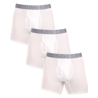 3PACK pánské boxerky Under Armour bílé (1383889 100) M