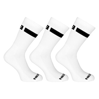 3PACK ponožky Nedeto sportovní vysoké bílé (3NOB1) S