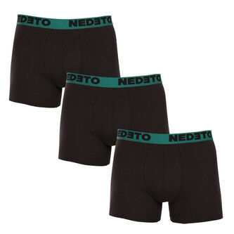 3PACK pánské boxerky Nedeto černé (3NBC8) L
