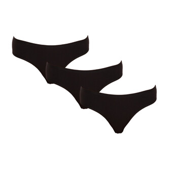 3PACK dámské kalhotky Nedeto černé (3NK001) M