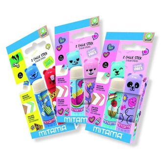 Lepicí tyčinka "Good Vibes", 15 g, 2ks, fialová/tyrkysová, Mitama 62961-90176