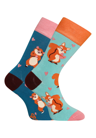 Veselé bambusové ponožky Dedoles Křeček a veverka (D-U-SC-RS-C-B-1551) M