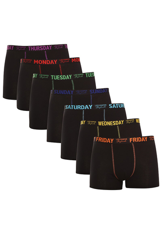 7PACK pánské boxerky Lee Cooper černé (LCUBOX7P0110-1769913) M