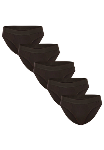 5PACK pánské slipy Nedeto černé (5NDTS001) M