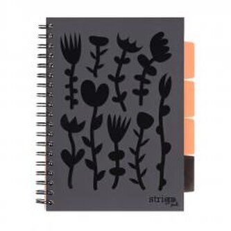 Kołozeszyt Pads B5/100K kratka Floral czarny