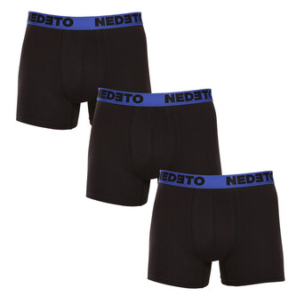 3PACK pánské boxerky Nedeto černé (3NBC6) XL
