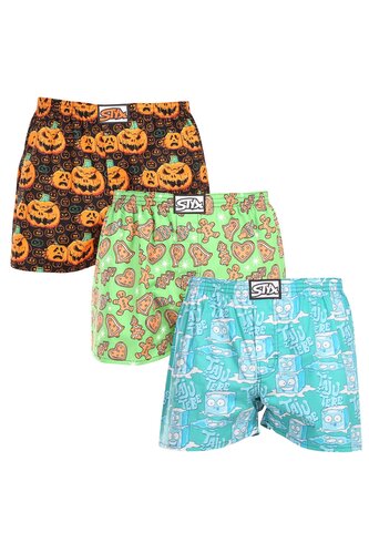3PACK pánské trenky Styx art klasická guma vícebarevné (3A16735) XXL