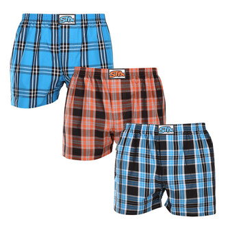3PACK pánské trenky Styx klasická guma vícebarevné (3A102230) XL