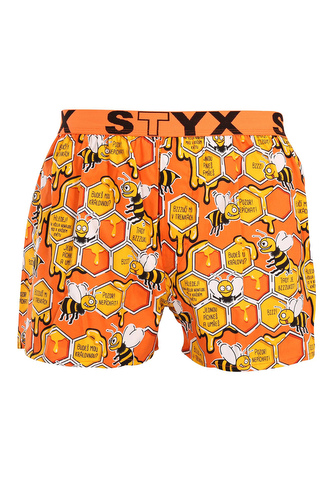 Pánské trenky Styx art sportovní guma včelky (B1654) XL
