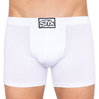 Pánské boxerky Styx long klasická guma bílé (F1061) M