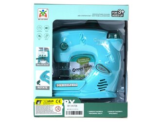 Šicí stroj na baterie, světlo, zvuk, 20,5x17x9,5cm, W/B