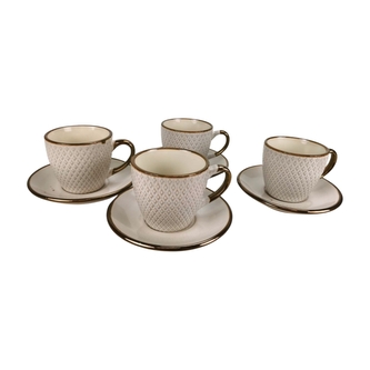 Kameninový hrnek s podtalířkem C 210 ml, sada 4ks, 2. jakost