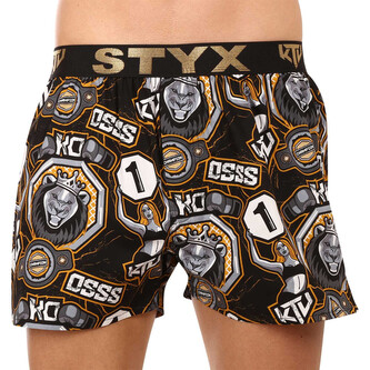 Pánské trenky Styx art / KTV sportovní guma - černá guma (BTC1655) XXL