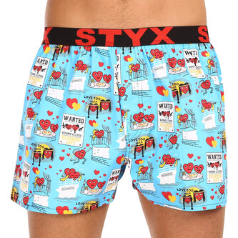 Pánské trenky Styx art sportovní guma Valentýn páry (B1756) L