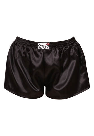 Dámské trenky Styx klasická guma saténové černé (L960) XL
