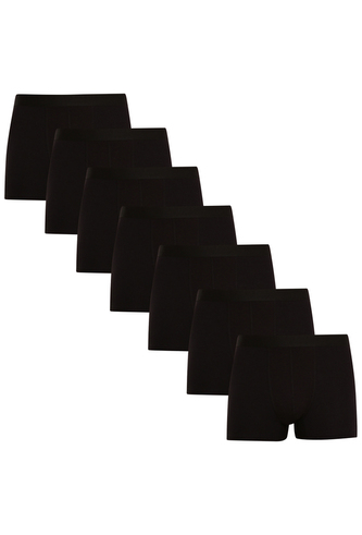 7PACK pánské boxerky Nedeto černé (7NDTB001) XL