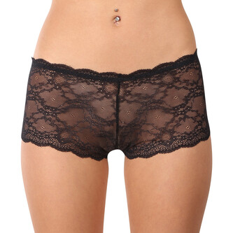 Dámské kalhotky Gina černé s krajkou (13005) M