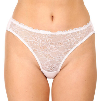 Dámské kalhotky Gina bílé s krajkou (16102) S