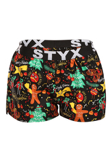 Dámské trenky Styx art sportovní guma Vánoce ozdoby (T1754) M