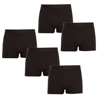 5PACK pánské boxerky Nedeto černé (5NB001) 5XL