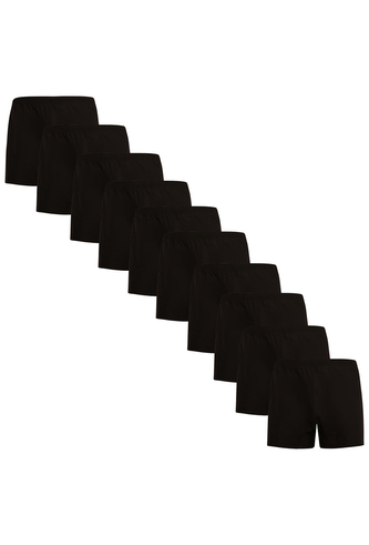 10PACK pánské trenky Nedeto černé (10NDTT001) 3XL