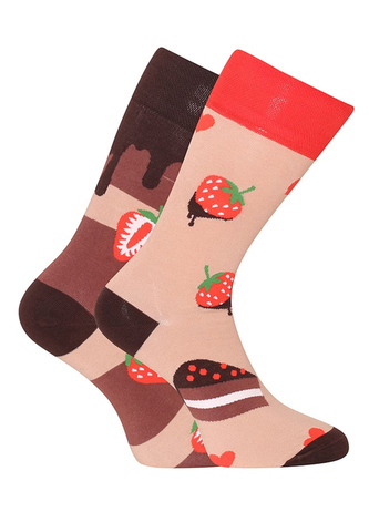 Veselé ponožky Dedoles Čokoládovo-jahodový dort (D-U-SC-RS-C-C-1565) L