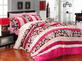 POŚCIEL KPL. VALENTINI CLASICO RÓŻ 220X200+2X70X80 SAT.BAW