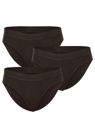 3PACK pánské slipy Nedeto černé (3NDTS001) M