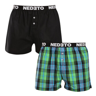 2PACK pánské trenky Nedeto vícebarevné (2NTC004) XL