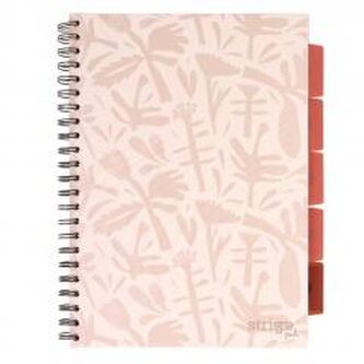 Kołozeszyt Pads A4/100K kratka Floral beżowy