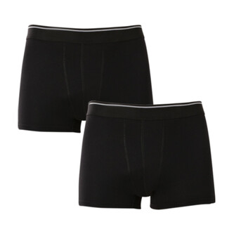 2PACK pánské boxerky Nedeto basic černé (2NFC1) M