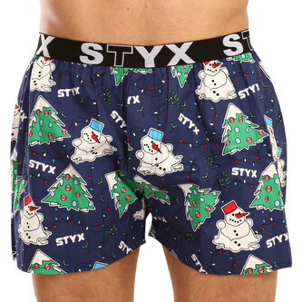 Pánské trenky Styx art sportovní guma Vánoce (B1450) M