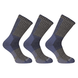 3PACK ponožky Nedeto vysoké zimní modré (3NWM1) S