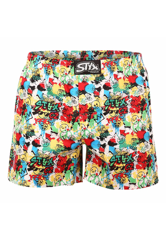 Pánské trenky Styx premium art klasická guma emoji (AP954) L