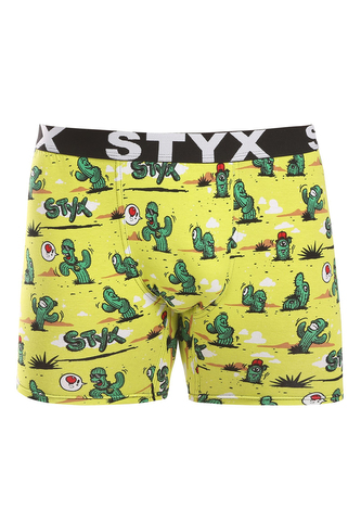 Pánské boxerky Styx long art sportovní guma kaktusy (UN1351) XXL
