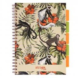 Kołozeszyt Pads A4/100K kratka Tropiki Małpki