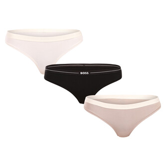 3PACK dámská tanga BOSS vícebarevné (50510030 961) S