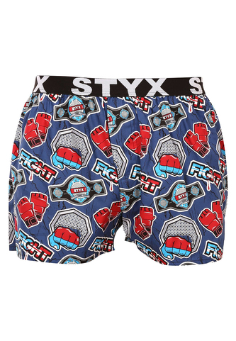 Pánské trenky Styx art sportovní guma fight (B1556) L