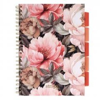 Kołozeszyt Pads A4/100K kratka Kwiaty beżowy