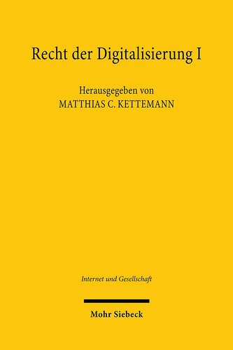 Recht der Digitalisierung I