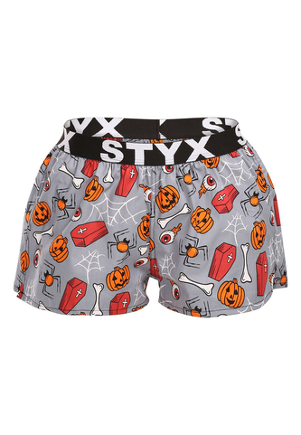 Dámské trenky Styx art sportovní guma Halloween rakve (T1752) 3XL