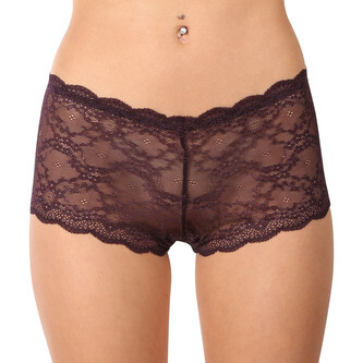 Dámské kalhotky Gina fialové s krajkou (13005) M