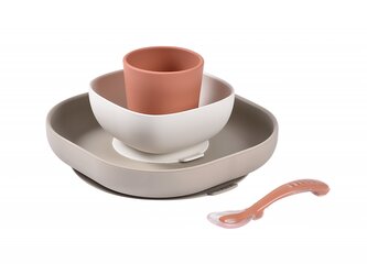 Jídelní sada silikonová 4-dílná Terracotta