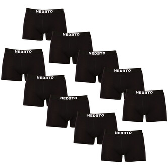 10PACK pánské boxerky Nedeto černé (10NB001b) 4XL