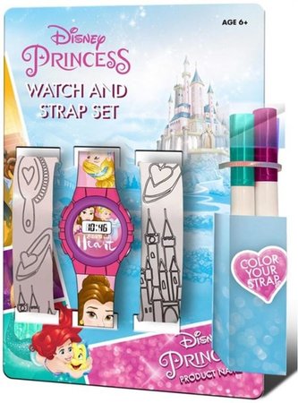 Zegarek elektroniczny + 2 paski Księżniczki