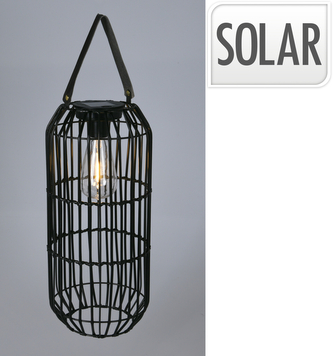 LAMPA SOLARNA METALOWA ŚREDNICA 17XH38CM