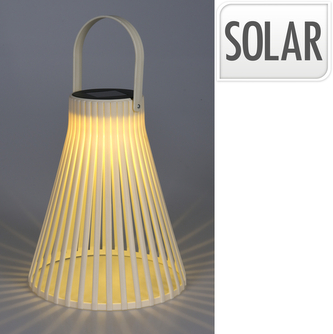 LATARNIA SŁONECZNA H23CM BIAŁE