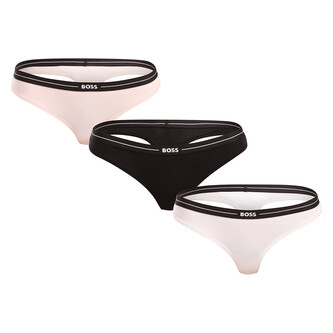 3PACK dámská tanga BOSS vícebarevné (50510030 962) S