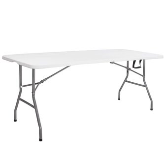 Skládací cateringový stůl 180x74 cm SPRINGOS RAUT GF0108 bílý