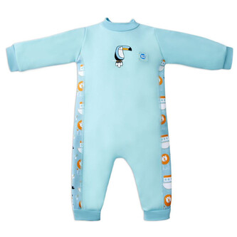 Splash About Dětský neopren - overal - Zvířátka modrá  Vel. M (3-6 měs.)